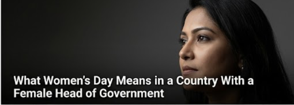 What Women's Day Means in a Country With a Female Head of Government